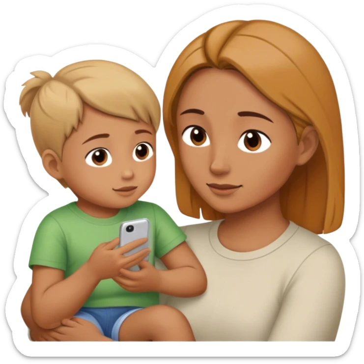 A parent and child sitting together, talking—the parent is actively listening, while the child feels safe and comfortable opening up. No judgment, no lectures—just genuine connection. sticker