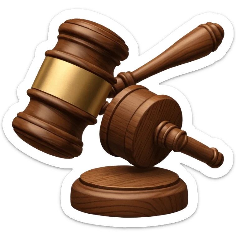 Gavel hitting sticker