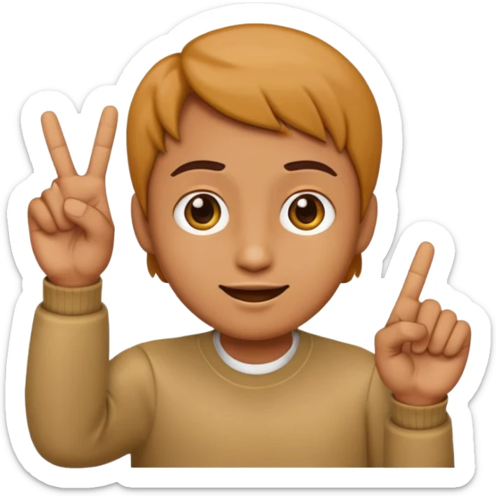 an emoji that with 2 fingers make a gesture of my eyes are on you sticker