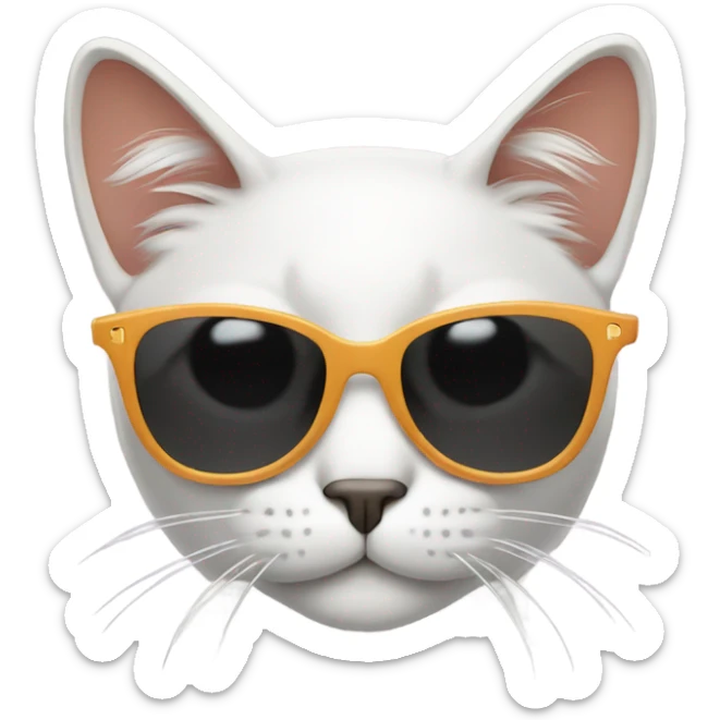 Cat with sunglasses sticker