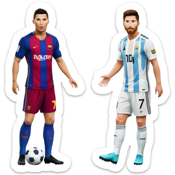 Ronaldo'nun messiye kurduğu üstünlüğü anlatan istatistiklerin olduğu fotoğraf  sticker