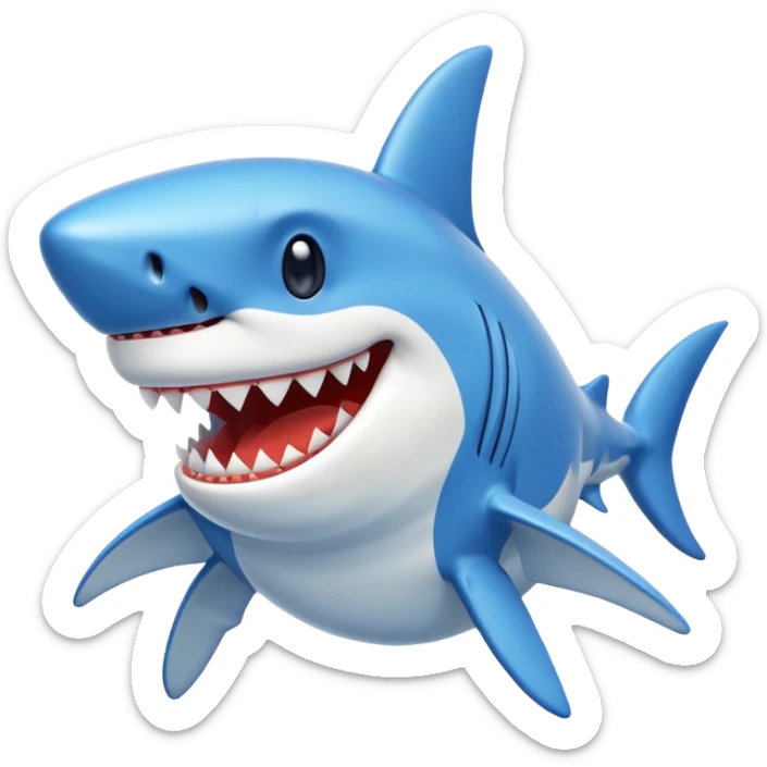 I Want to have an emoji that represent shark shark game from intellivision sticker