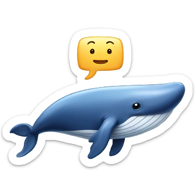 whale with muscles sticker