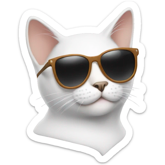 Cat with sunglasses sticker