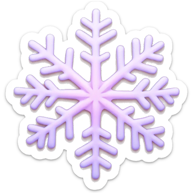pastel pink snowflake  sticker