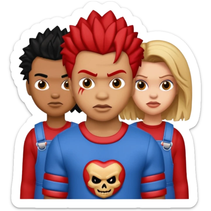 Glam jangle Quale Ricky Shoko, Tay, Tay, Rady Choppa, no Coco V Chucky sticker