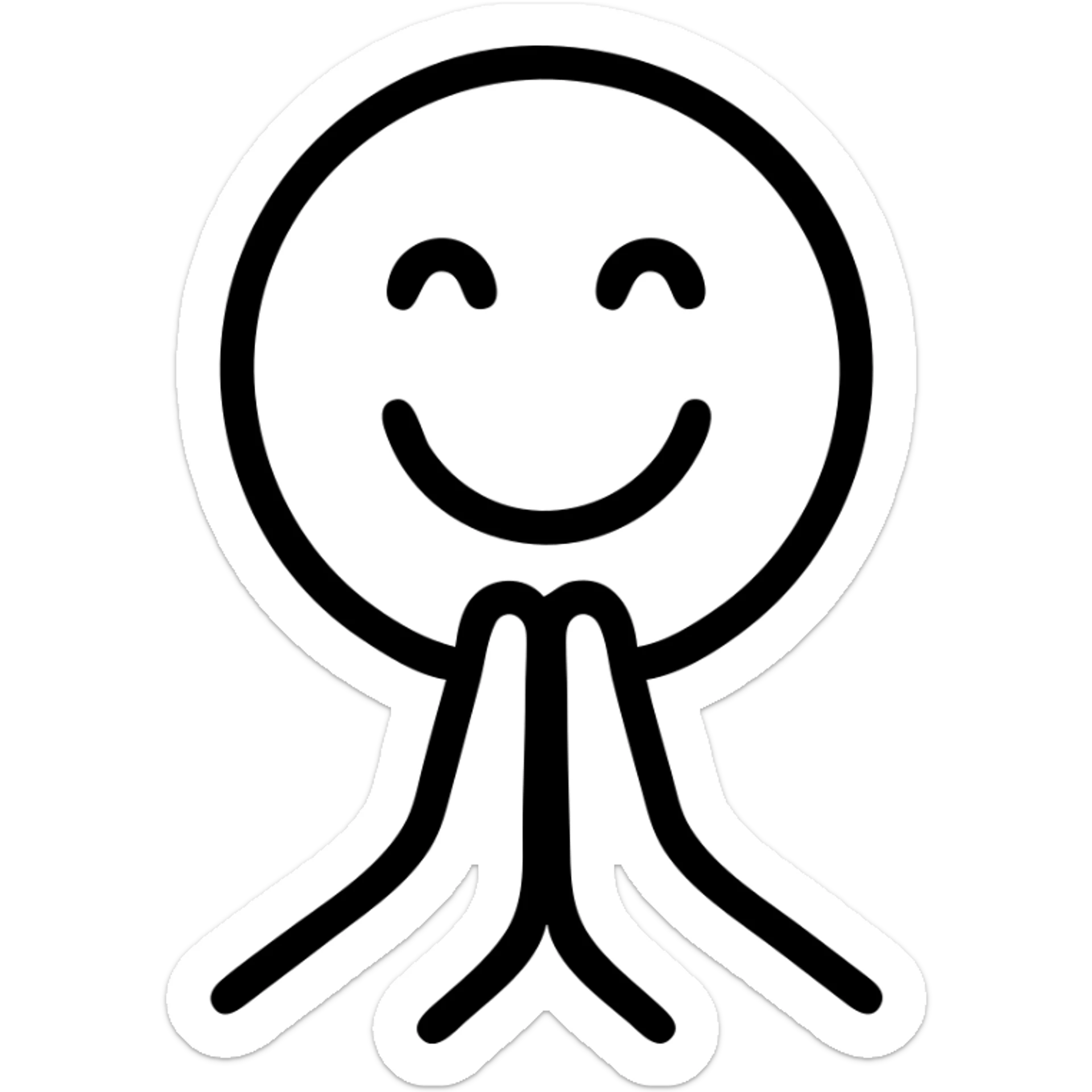 Uber-inspired thank you emoji, minimal, uses Uber's signature black, white, and green, clean lines sticker