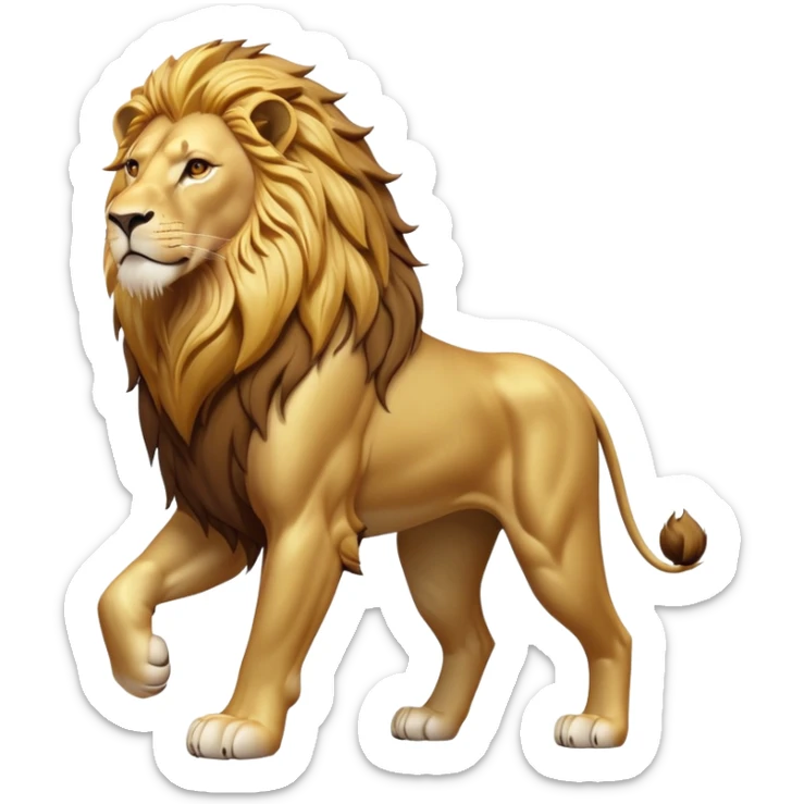 cinematic-lion-realistic-full-body-standing-emoji,-muscular-frame-exuding-royal-confidence,-majestic-mane-flowing-in-the-wind,-head-tilted-dramatically,-sleek-golden-fur,-piercing-eyes-filled-with-untamed-wisdom,-simplified-yet-realistic-focused-features,-highly-detailed,-glowing-with-an-almost-sarcastic-glow sticker