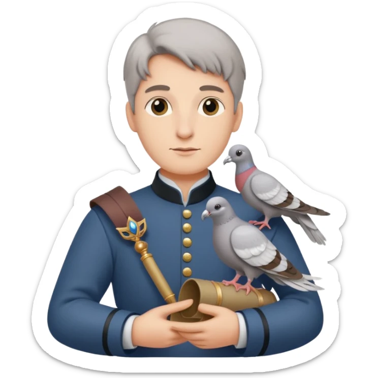 Fanfare as a lord has received a carrier pigeon from a fellow lord. Make sure to include the lord sticker