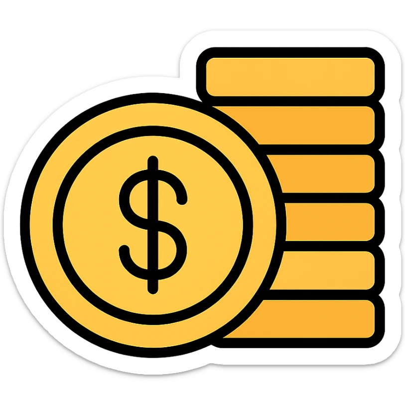 gold money sticker