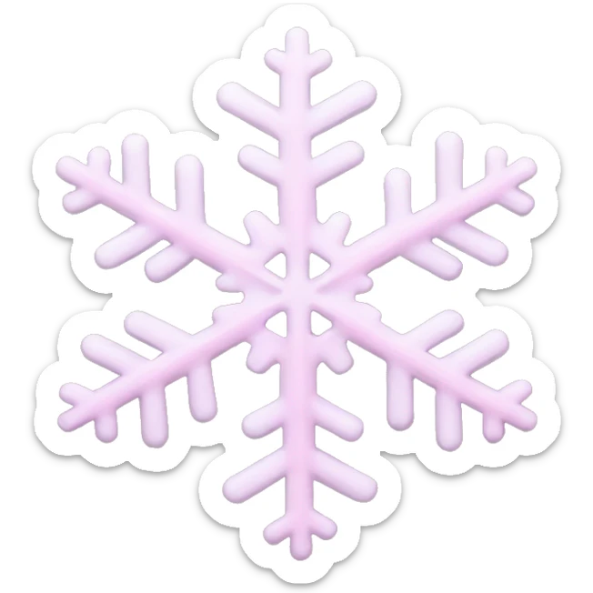 pastel pink snowflake  sticker