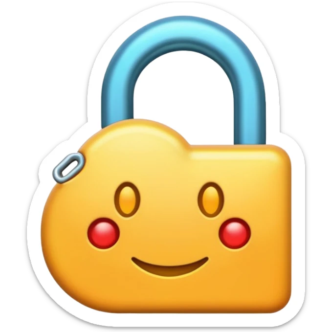 enzyme emoji style with a cartoonish active site or lock-and-key motif sticker