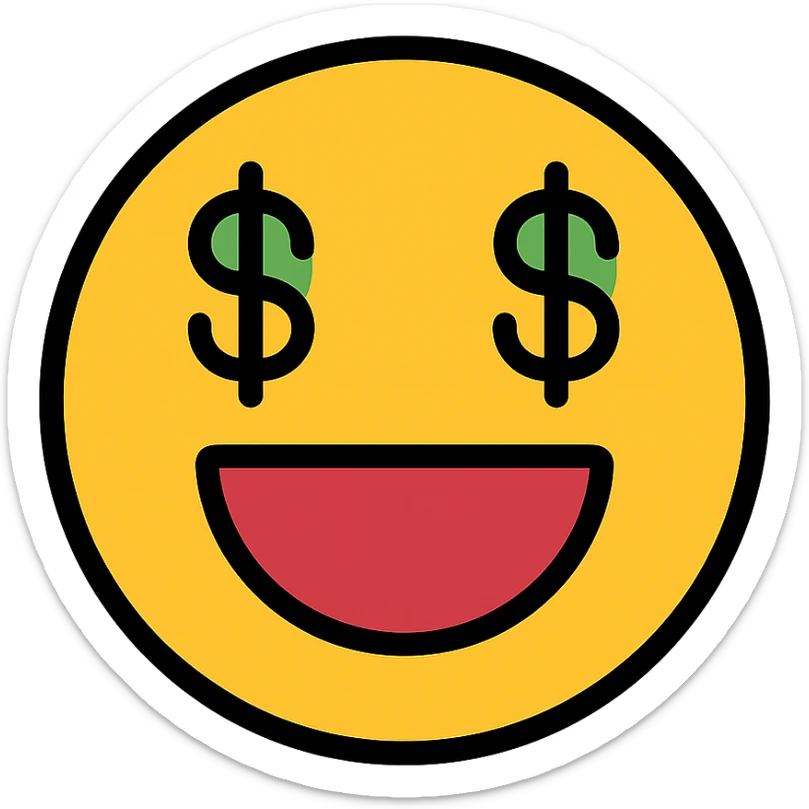 YeuMoney emoji, based on the provided logo sticker