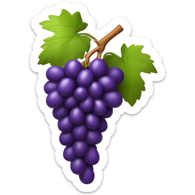 3D Grapes emoji  sticker