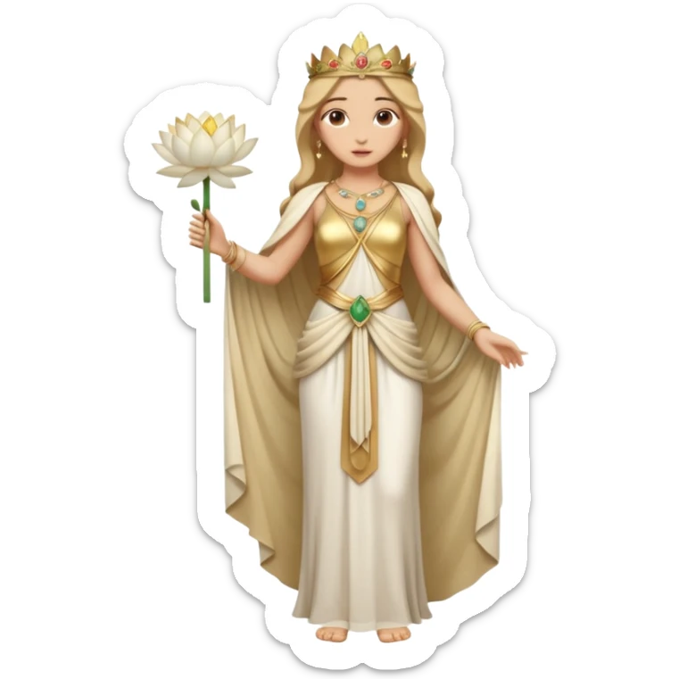 una diosa de la época púnica, de alto rango y de estatura media, una foto de cuerpo entero sticker