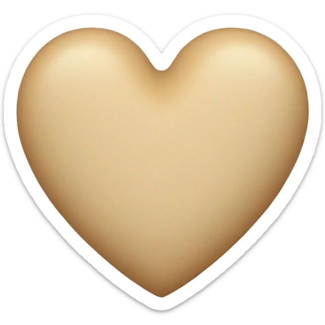 Beige heart  sticker