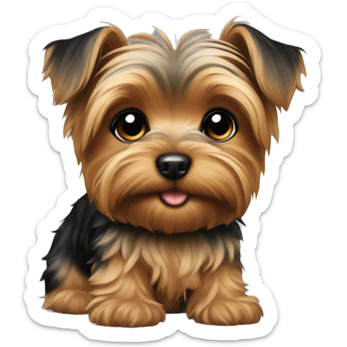 Yorkie puppy sticker