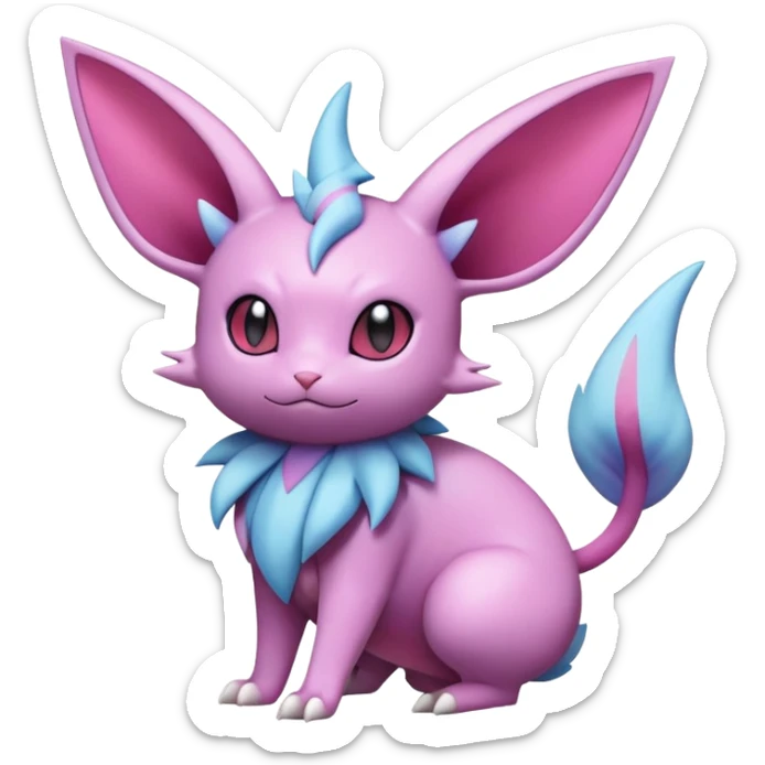 Nidorino-Espeon-Skitty-Pokémon-Fakémon-hybrid-creature (full body) sticker