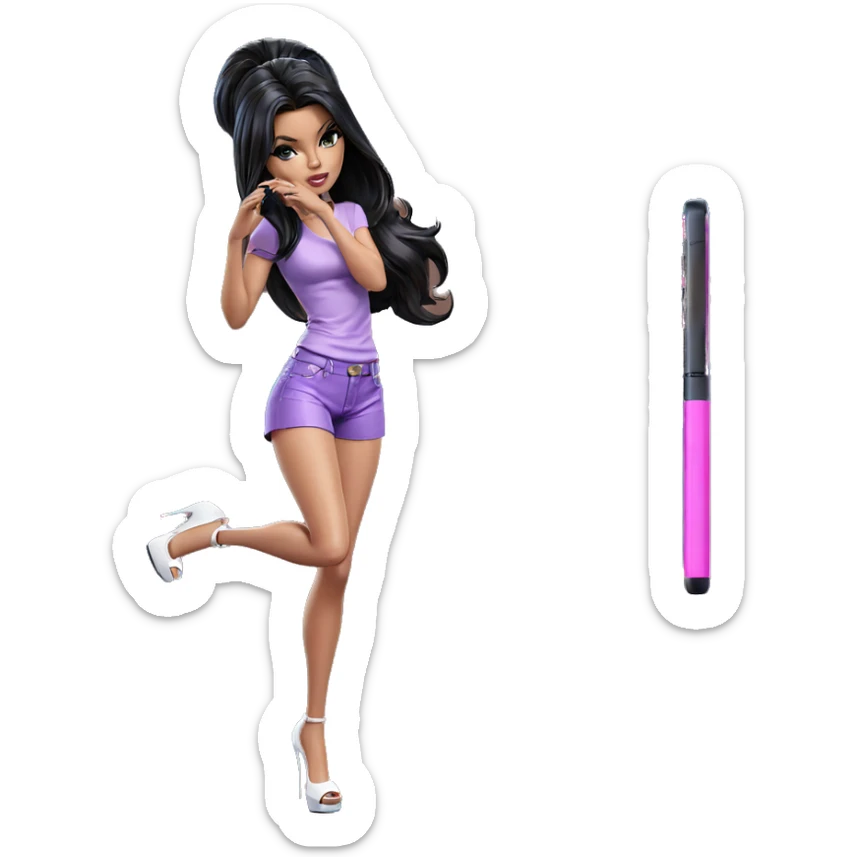 girl in high heels sticker