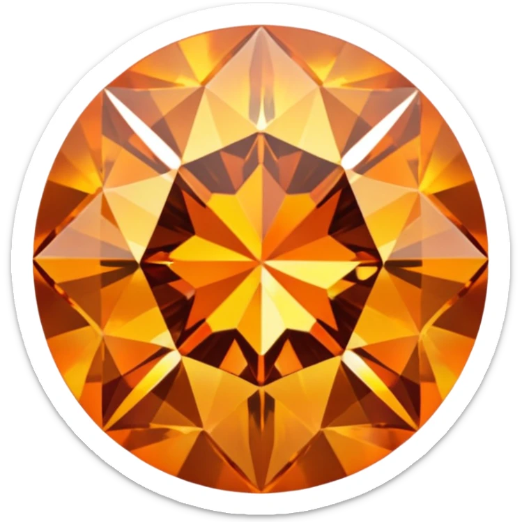 orange diamond sticker