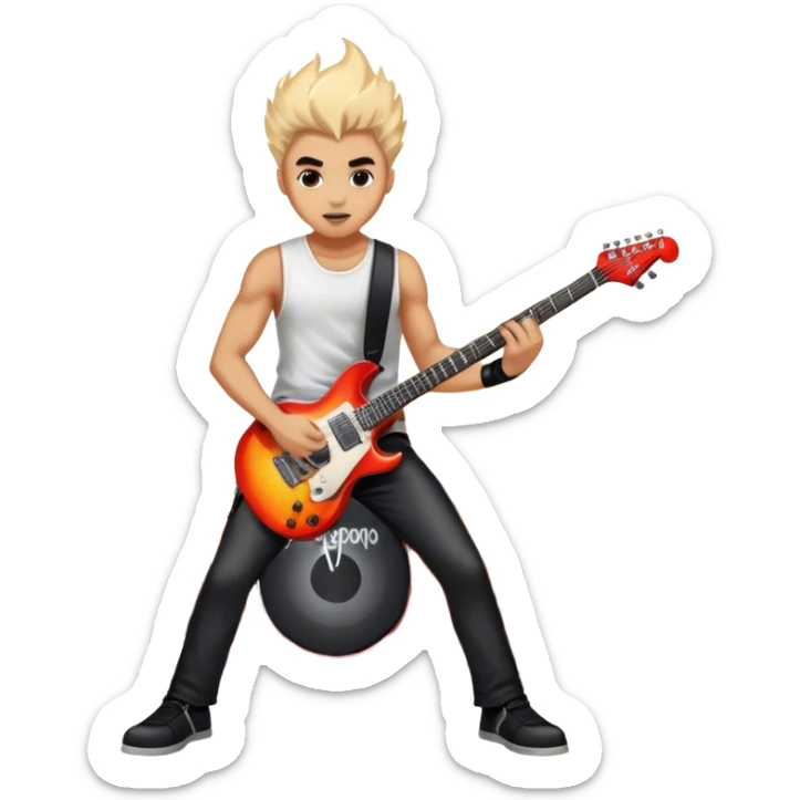 Icon for Metal Music: Manowar performing live, with powerful imagery of the band on stage, electric guitars, drums, and heavy metal energy. The background features a fiery stage and intense lights, reflecting the epic atmosphere of their concert. Transparent background. sticker