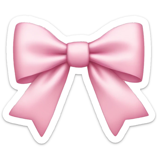 light pink bow sticker
