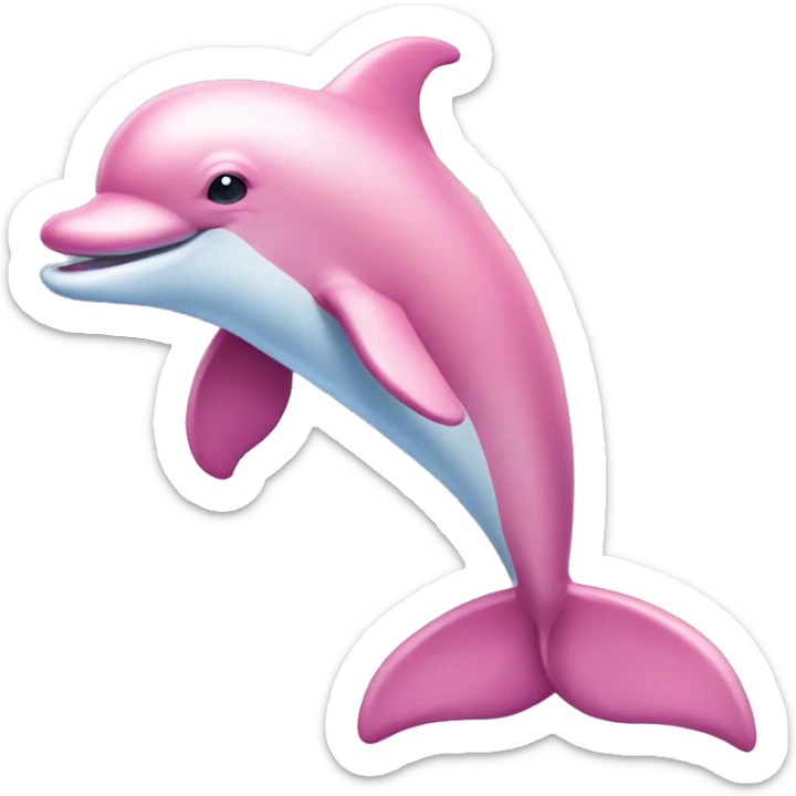 pink dolphin sticker