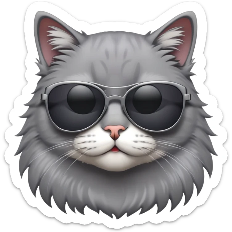 Cat with sunglasses sticker