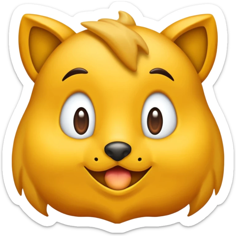 hnědý kůň s flekama na zádi s bílou hlavou a jedno oko má modré a druhé hnědé  sticker