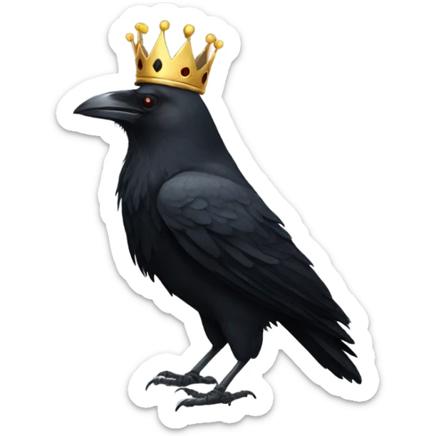 Crow crown sticker
