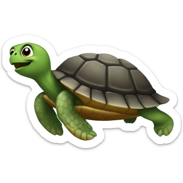 Turtle on turtle sticker