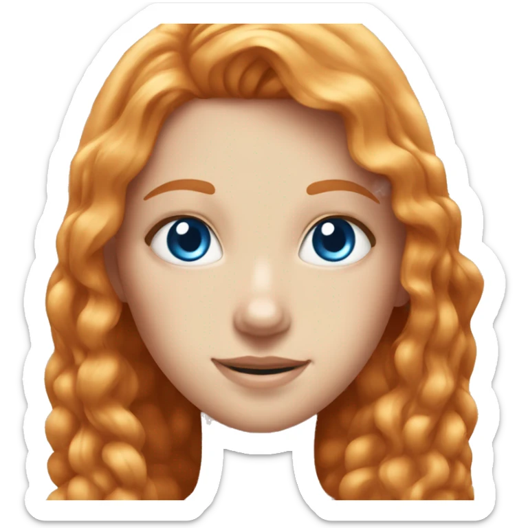 Ginger girl with blue eyes with her girl best friend who has blondę hair and blue eyes  sticker
