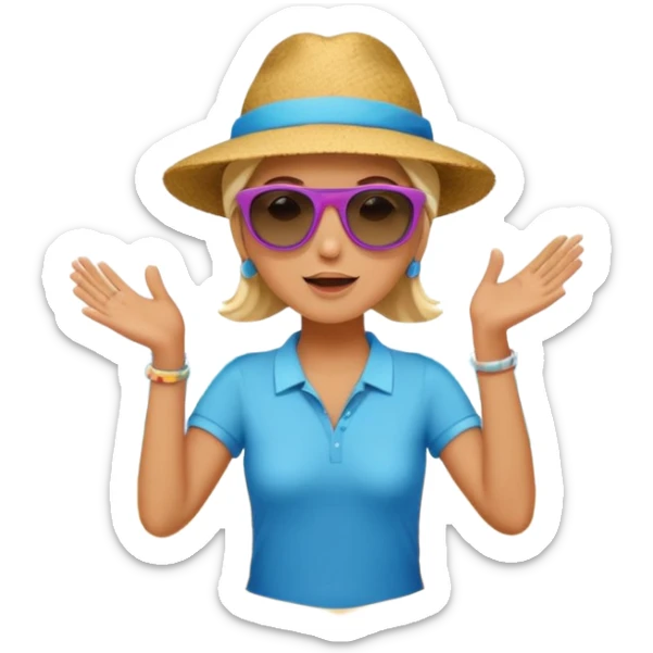 Someone listening to a speaker at the beach. Add some musical notes coming out of the speaker. sticker