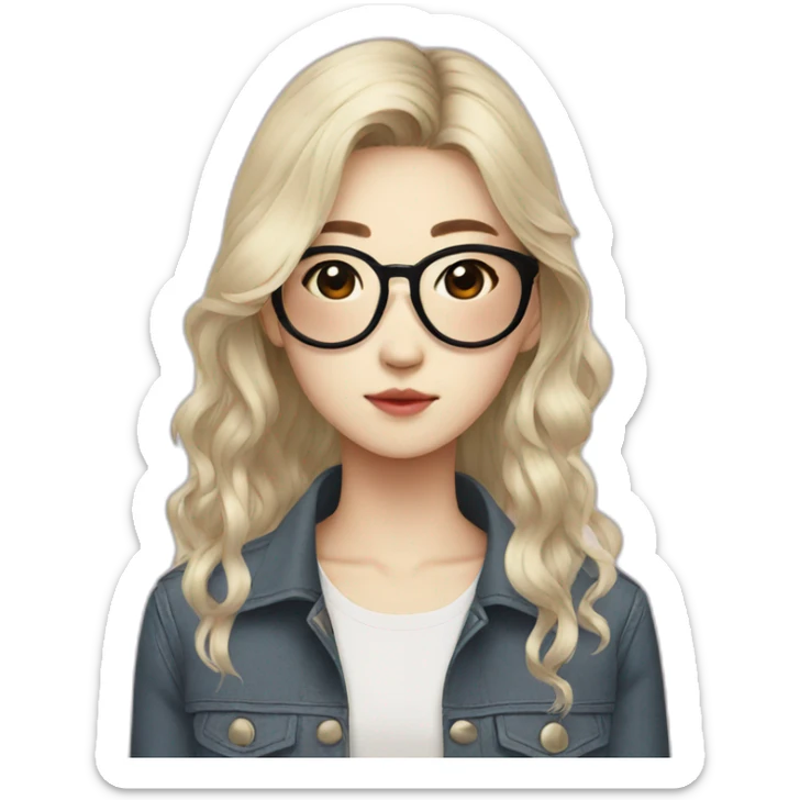 Stylish Korean teen sticker