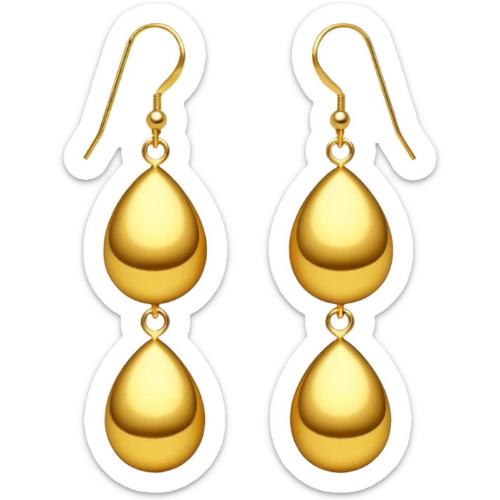 create a golden earrings emoji  the most attractive any one or all of them ill choose it should be fully golden sticker