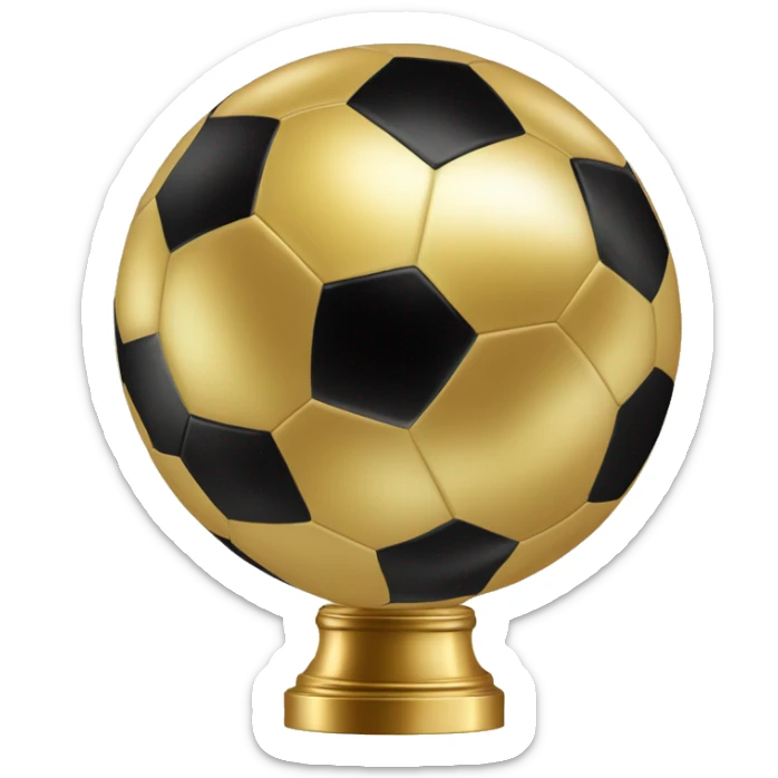 Balón de FUTBOL DE  QUE  SEA DE ORO, COMO EL DEL PREMIO A MEJOR JUGADOR DE FUTBOL. sticker