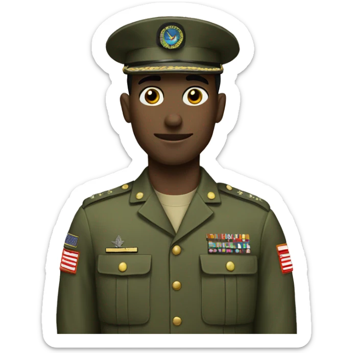 Military emoji man sticker