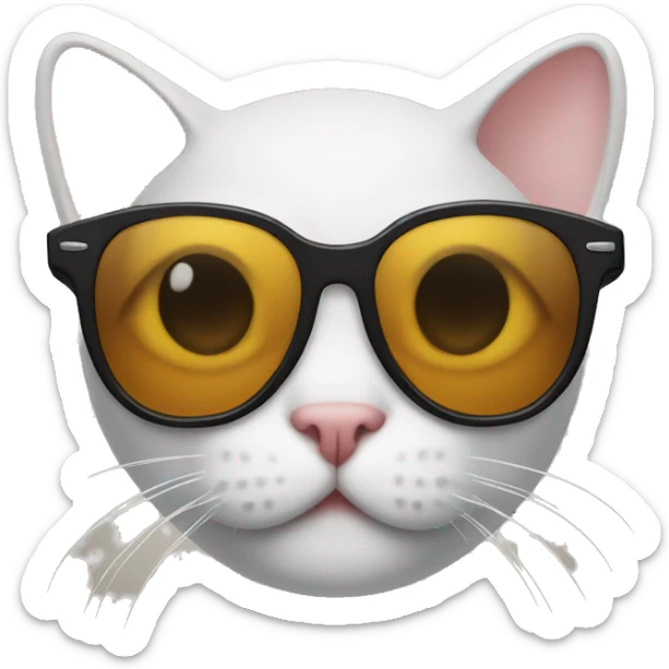 Cat with sunglasses sticker