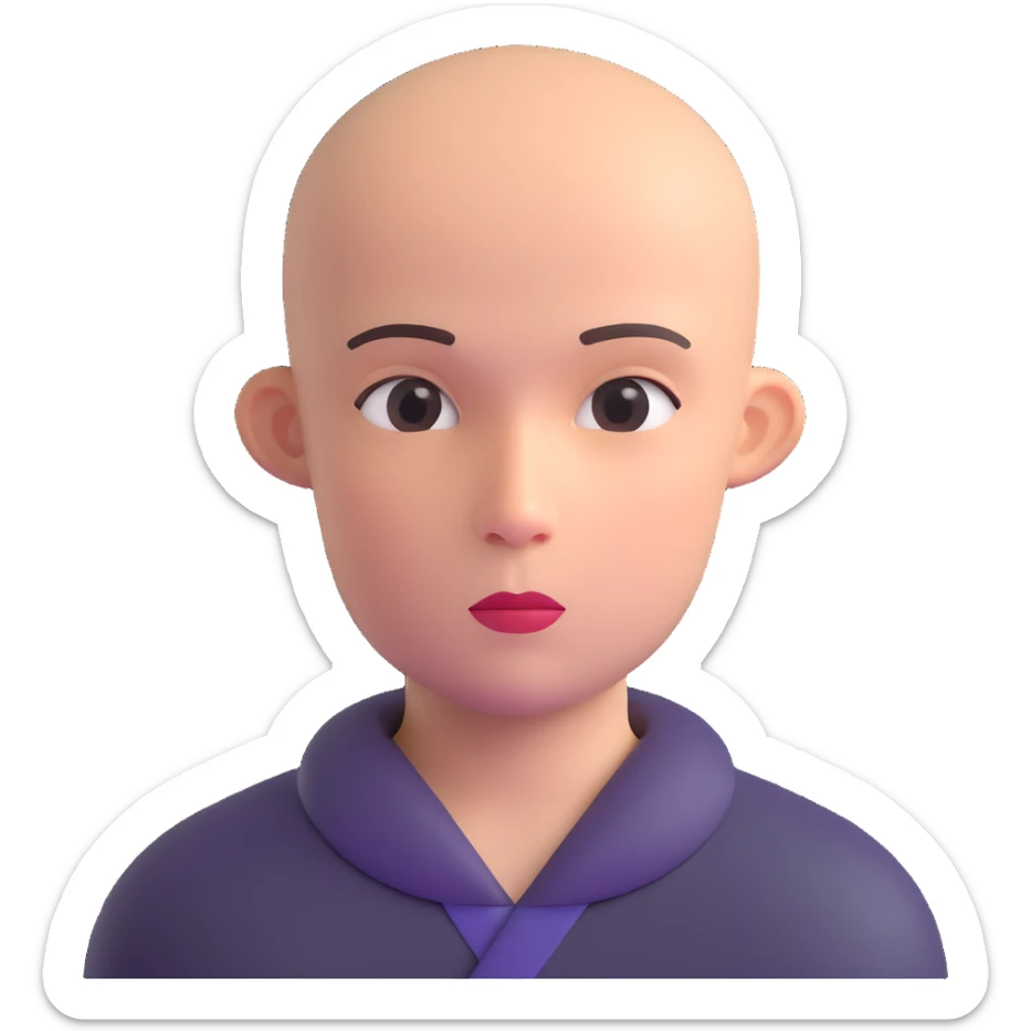 feminist activist with shaved head sticker