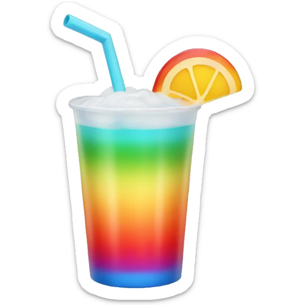 Rainbow drink sticker