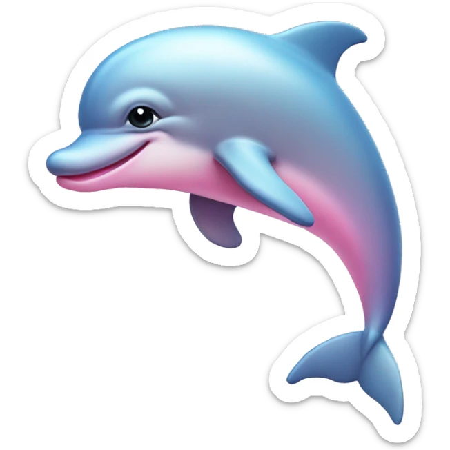 Pastel-pink-colors-dolphin sticker