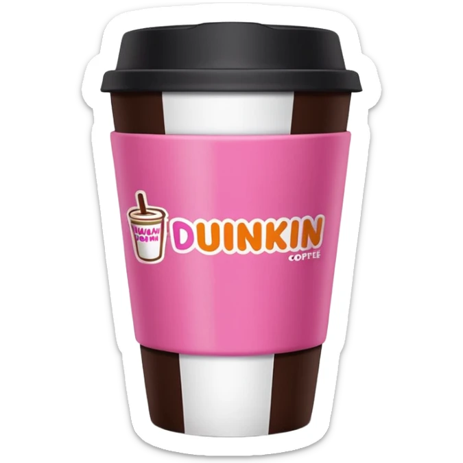 A Dunkin coffee cup but Megan thee stallion themed that says HOTTIES run on Dunkin  sticker