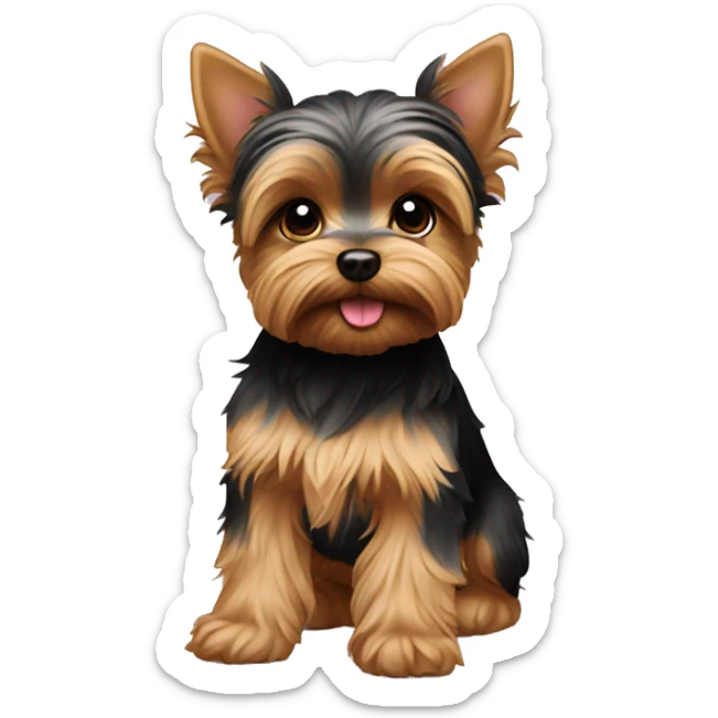 Yorkie puppy sticker