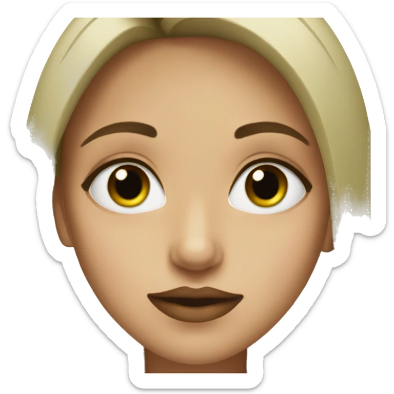 girl green eyes brown lips sticker