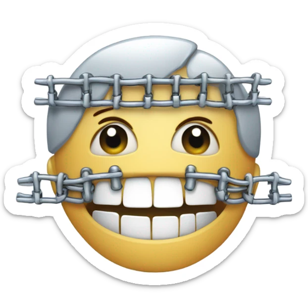 Me with braces sticker