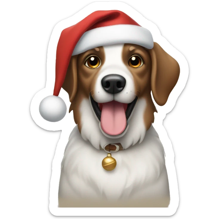 Christmas dog sticker