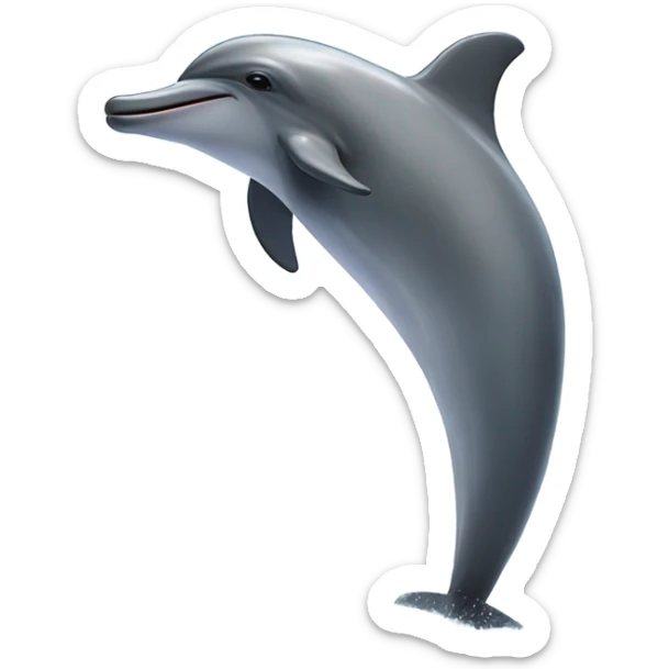 Dolphin saying I wanna die jumping in the sea with a rainbow in the corner  sticker