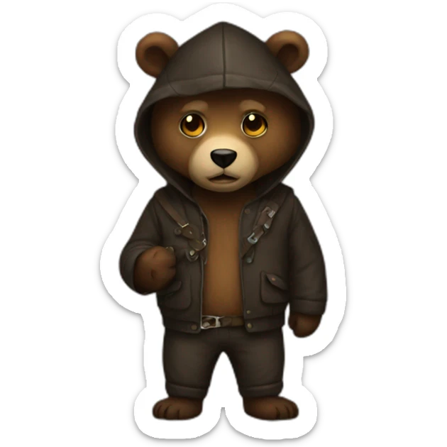 Thief bear  sticker