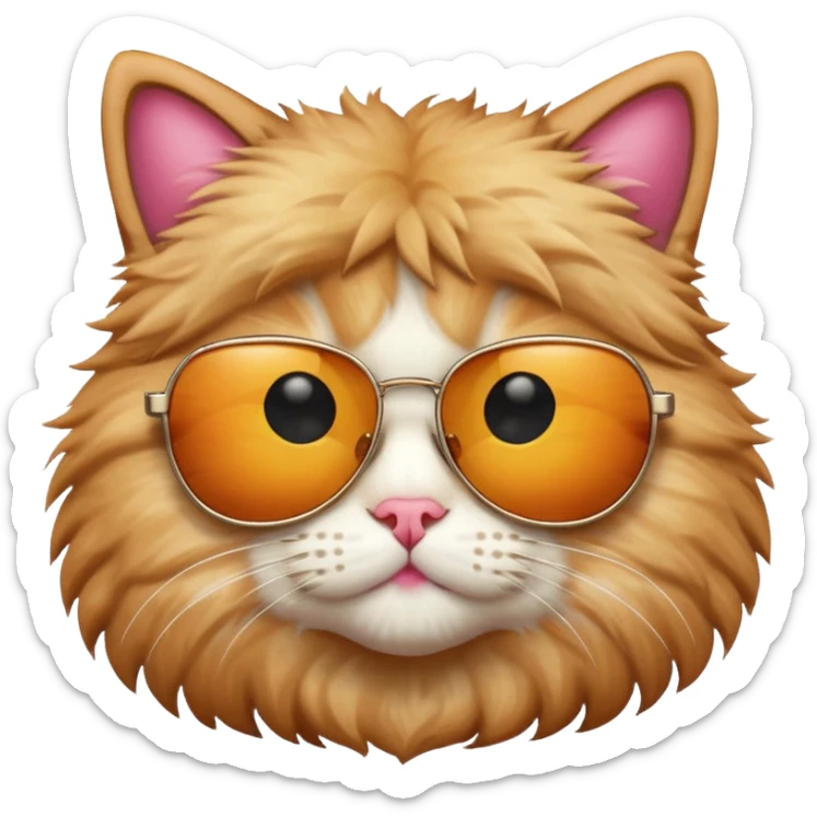 Cat with sunglasses sticker