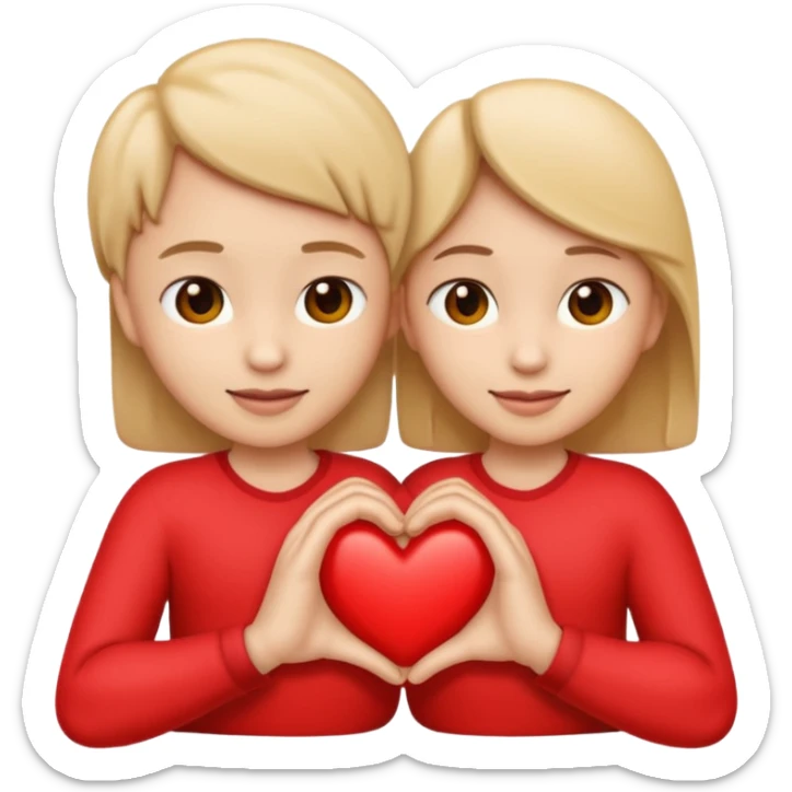 I want an emoji of a heart embraced by two arms, something tender. sticker